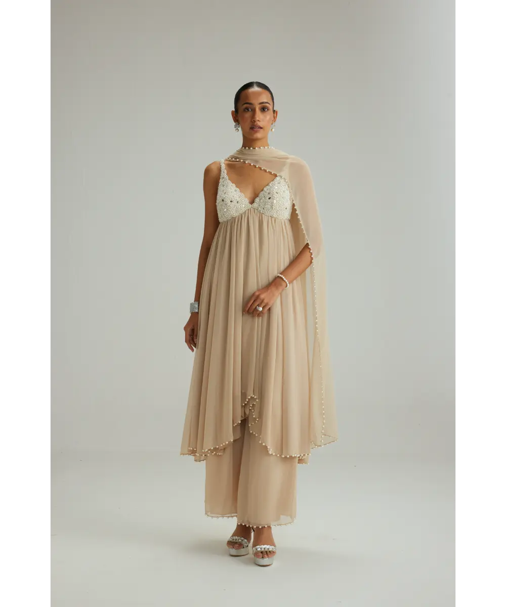 VVANI VATS- Light Beige Kurta Set